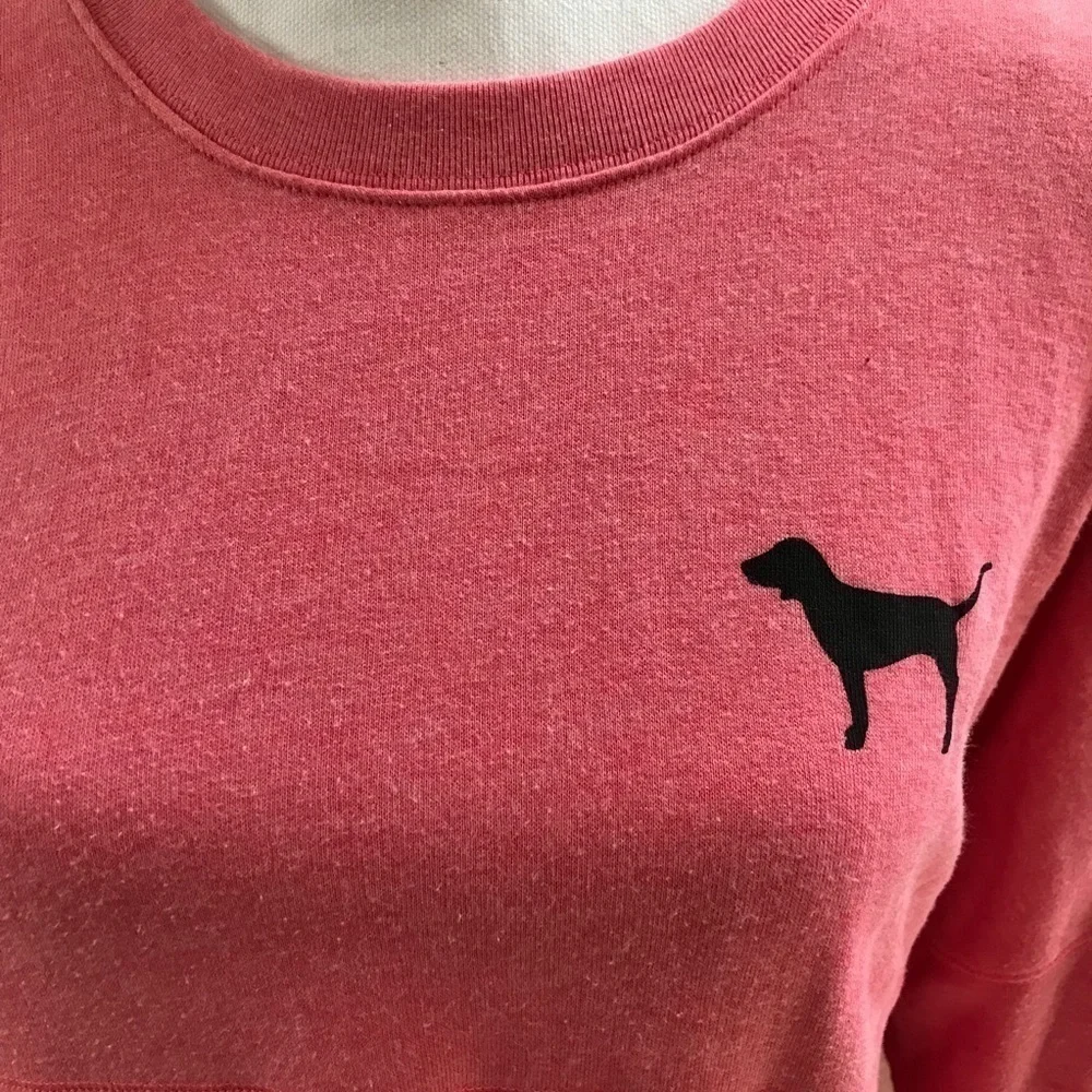 PINK Oversized Peachy Pink Stadium Sweatshirt Sm